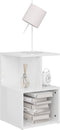 vidaXL - Nachtkastjes - 2 - st - 35x35x55 - cm - bewerkt - hout - hoogglans - wit
