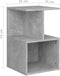 vidaXL - Nachtkastjes - 2 - st - 35x35x55 - cm - bewerkt - hout - betongrijs
