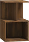 vidaXL - Nachtkastjes - 2 - st - 35x35x55 - cm - bewerkt - hout - bruin - eikenkleur