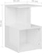 vidaXL - Nachtkastjes - 2 - st - 35x35x55 - cm - bewerkt - hout - hoogglans - wit