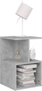 vidaXL - Nachtkastjes - 2 - st - 35x35x55 - cm - bewerkt - hout - betongrijs