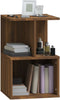 vidaXL - Nachtkastjes - 2 - st - 35x35x55 - cm - bewerkt - hout - bruin - eikenkleur