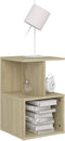 vidaXL - Nachtkastjes - 2 - st - 35x35x55 - cm - bewerkt - hout - sonoma - eikenkleurig