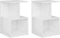 vidaXL - Nachtkastjes - 2 - st - 35x35x55 - cm - bewerkt - hout - hoogglans - wit