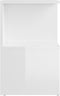 vidaXL - Nachtkastjes - 2 - st - 35x35x55 - cm - bewerkt - hout - hoogglans - wit