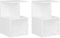 vidaXL - Nachtkastjes - 2 - st - 35x35x55 - cm - bewerkt - hout - wit