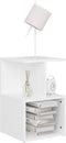 vidaXL - Nachtkastjes - 2 - st - 35x35x55 - cm - bewerkt - hout - wit