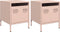 vidaXL - Nachtkastjes - 2 - st - 35x39x43,5 - cm - staal - roze