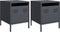 vidaXL - Nachtkastjes - 2 - st - 35x39x43,5 - cm - staal - antracietkleurig