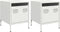 vidaXL - Nachtkastjes - 2 - st - 35x39x43,5 - cm - staal - wit