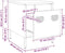 vidaXL - Nachtkastjes - 2 - st - 35x39x43,5 - cm - staal - wit