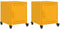 vidaXL - Nachtkastjes - 2 - st - 36x39x43,5 - cm - staal - mosterdgeel