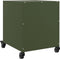 vidaXL - Nachtkastjes - 2 - st - 36x39x43,5 - cm - staal - olijfgroen