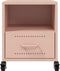 vidaXL - Nachtkastjes - 2 - st - 36x39x43,5 - cm - staal - roze