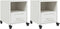 vidaXL - Nachtkastjes - 2 - st - 36x39x43,5 - cm - staal - wit