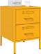 vidaXL - Nachtkastjes - 2 - st - 36x39x50,5 - cm - staal - mosterdgeel