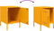 vidaXL - Nachtkastjes - 2 - st - 36x39x50,5 - cm - staal - mosterdgeel