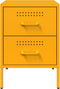 vidaXL - Nachtkastjes - 2 - st - 36x39x50,5 - cm - staal - mosterdgeel