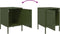 vidaXL - Nachtkastjes - 2 - st - 36x39x50,5 - cm - staal - olijfgroen