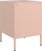 vidaXL - Nachtkastjes - 2 - st - 36x39x50,5 - cm - staal - roze