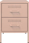 vidaXL - Nachtkastjes - 2 - st - 36x39x50,5 - cm - staal - roze