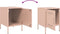 vidaXL - Nachtkastjes - 2 - st - 36x39x50,5 - cm - staal - roze