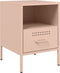 vidaXL - Nachtkastjes - 2 - st - 36x39x50,5 - cm - staal - roze