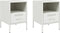 vidaXL - Nachtkastjes - 2 - st - 36x39x50,5 - cm - staal - wit