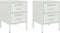 vidaXL - Nachtkastjes - 2 - st - 36x39x50,5 - cm - staal - wit