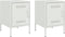 vidaXL - Nachtkastjes - 2 - st - 36x39x50,5 - cm - staal - wit
