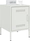 vidaXL - Nachtkastjes - 2 - st - 36x39x50,5 - cm - staal - wit