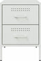 vidaXL - Nachtkastjes - 2 - st - 36x39x50,5 - cm - staal - wit