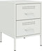 vidaXL - Nachtkastjes - 2 - st - 36x39x50,5 - cm - staal - wit