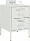 vidaXL - Nachtkastjes - 2 - st - 36x39x50,5 - cm - staal - wit