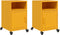 vidaXL - Nachtkastjes - 2 - st - 36x39x59 - cm - staal - mosterdgeel