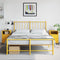 vidaXL - Nachtkastjes - 2 - st - 36x39x59 - cm - staal - mosterdgeel