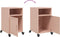 vidaXL - Nachtkastjes - 2 - st - 36x39x59 - cm - staal - roze
