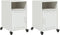 vidaXL - Nachtkastjes - 2 - st - 36x39x59 - cm - staal - wit