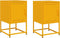 vidaXL - Nachtkastjes - 2 - st - 36x39x60,5 - cm - staal - mosterdgeel