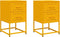 vidaXL - Nachtkastjes - 2 - st - 36x39x60,5 - cm - staal - mosterdgeel