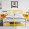 vidaXL - Nachtkastjes - 2 - st - 36x39x60,5 - cm - staal - mosterdgeel