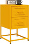 vidaXL - Nachtkastjes - 2 - st - 36x39x60,5 - cm - staal - mosterdgeel