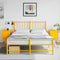 vidaXL - Nachtkastjes - 2 - st - 36x39x60,5 - cm - staal - mosterdgeel
