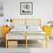 vidaXL - Nachtkastjes - 2 - st - 36x39x60,5 - cm - staal - mosterdgeel