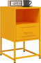 vidaXL - Nachtkastjes - 2 - st - 36x39x60,5 - cm - staal - mosterdgeel