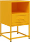 vidaXL - Nachtkastjes - 2 - st - 36x39x60,5 - cm - staal - mosterdgeel