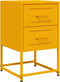 vidaXL - Nachtkastjes - 2 - st - 36x39x60,5 - cm - staal - mosterdgeel