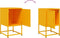vidaXL - Nachtkastjes - 2 - st - 36x39x60,5 - cm - staal - mosterdgeel