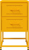 vidaXL - Nachtkastjes - 2 - st - 36x39x60,5 - cm - staal - mosterdgeel