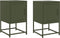 vidaXL - Nachtkastjes - 2 - st - 36x39x60,5 - cm - staal - olijfgroen
